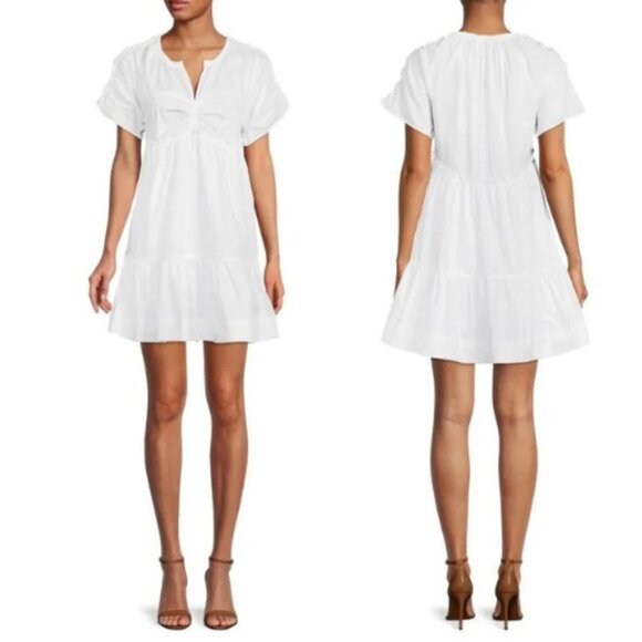 New! Tanya Taylor Amaria Mini A Line Dress white nwt 30457 - Picture 1 of 11